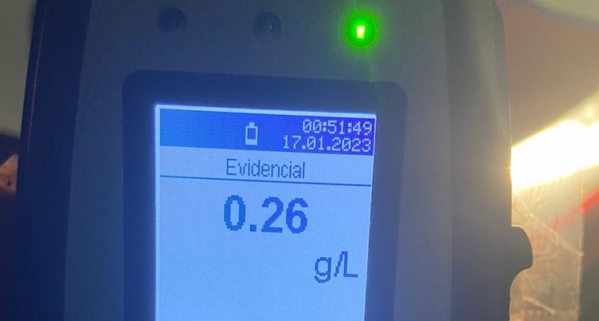Debut&oacute; 'Alcohol Cero' en Olavarr&iacute;a: conductor dio 0.26