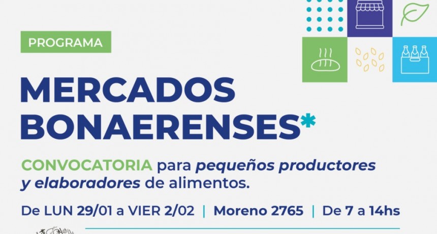 Mercados Bonaerenses: Se encuentra abierta la convocatoria a productores