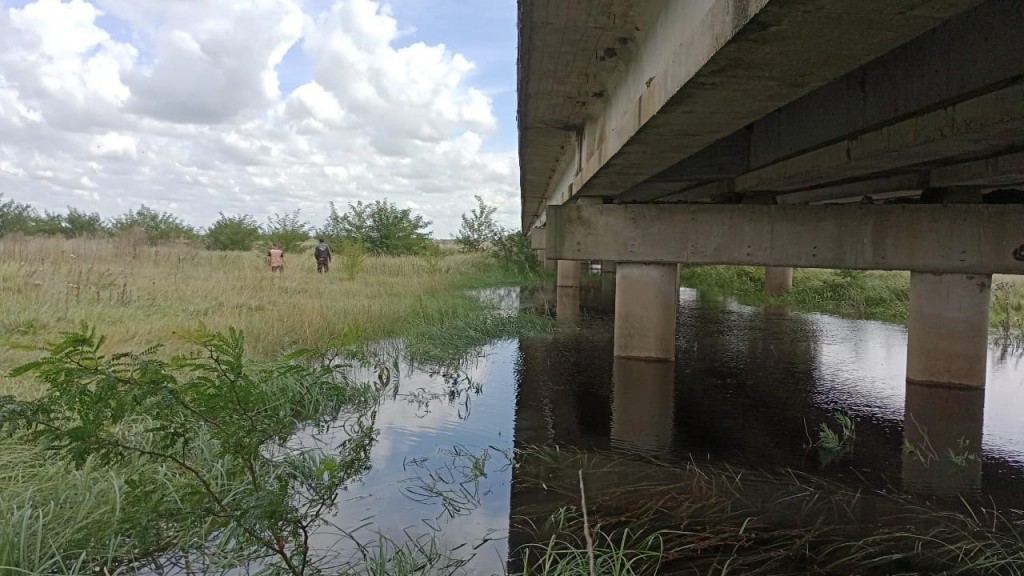 Saladillo: Arroyo Las Flores desbordado