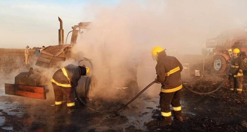 P&eacute;rdidas totales tras el incendio de un tractor 