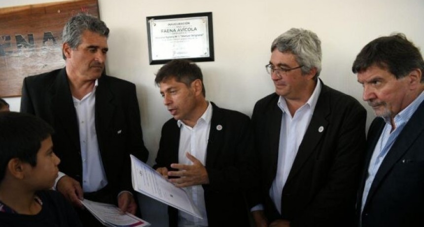 Kicillof y Rodr&iacute;guez inauguraron una sala de faena av&iacute;cola en 30 de Agosto