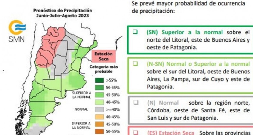 El SMN pronostica un trimestre con lluvias abundantes
