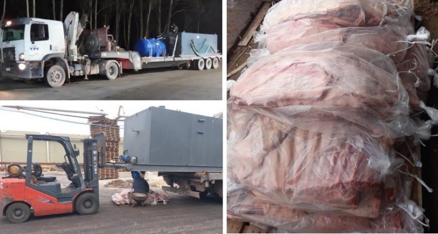 Barrera Sanitaria: Decomiso de 4.580 kilos de carne escondidos en un dep&oacute;sito de agua