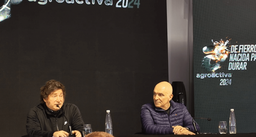 Milei en Agroactiva: &ldquo;La prueba de que vamos a bajar las retenciones es que no las quise coparticipar&rdquo;