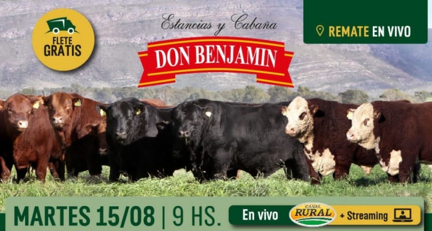 Estancias y Caba&ntilde;as Don Benjam&iacute;n remata el 15 de agosto