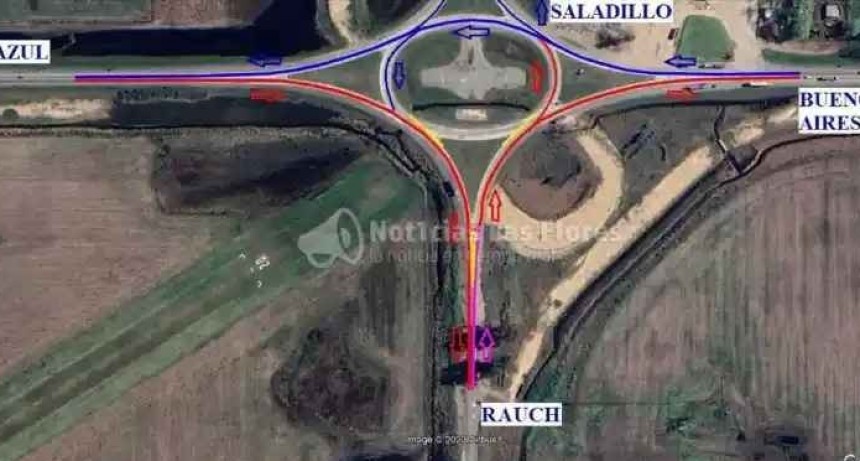 Implementan desv&iacute;o en Ruta 3 a la altura de Las Flores