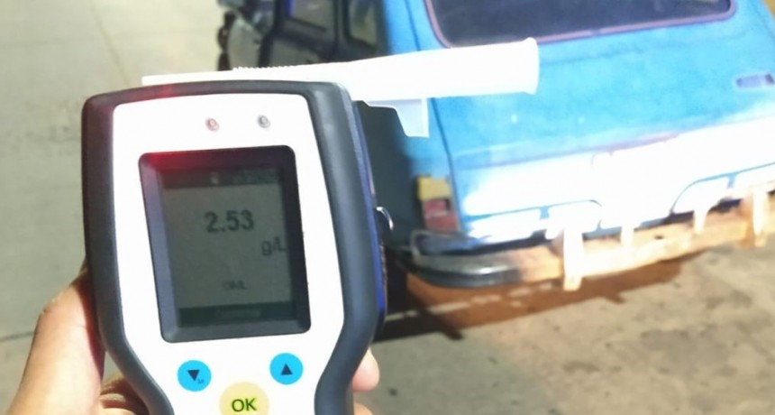 Operativos de tr&aacute;nsito: un conductor fue sorprendido con 2.53 g/l de alcohol en sangre