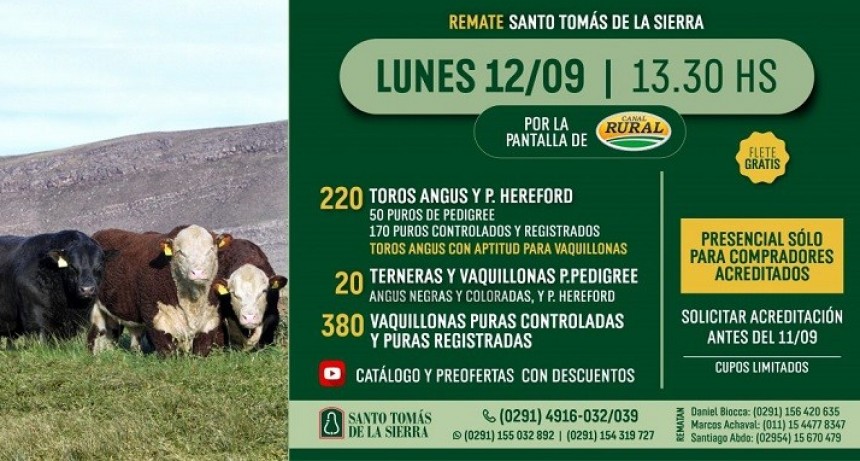 El lunes se realiza el remate de Estancias y Caba&ntilde;as Don Benjam&iacute;n