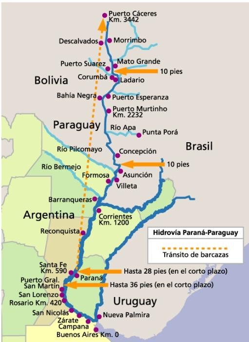 Comunicado conjunto de países vecinos contra Argentina por el manejo ‘arbitrario’ de la hidrovía