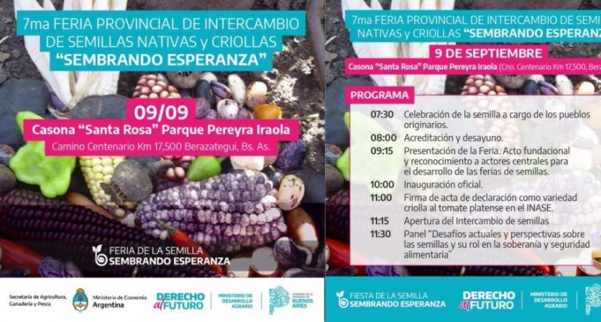 Lanzan la 7&ordf; Feria Provincial de Intercambio de Semillas en busca de &ldquo;garantizar la soberan&iacute;a alimentaria&rdquo;