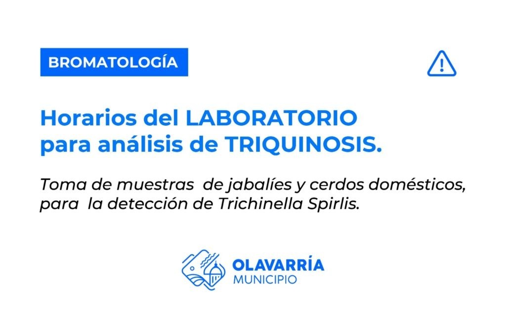 Bromatología: nuevos horarios del Laboratorio para análisis de triquinosis