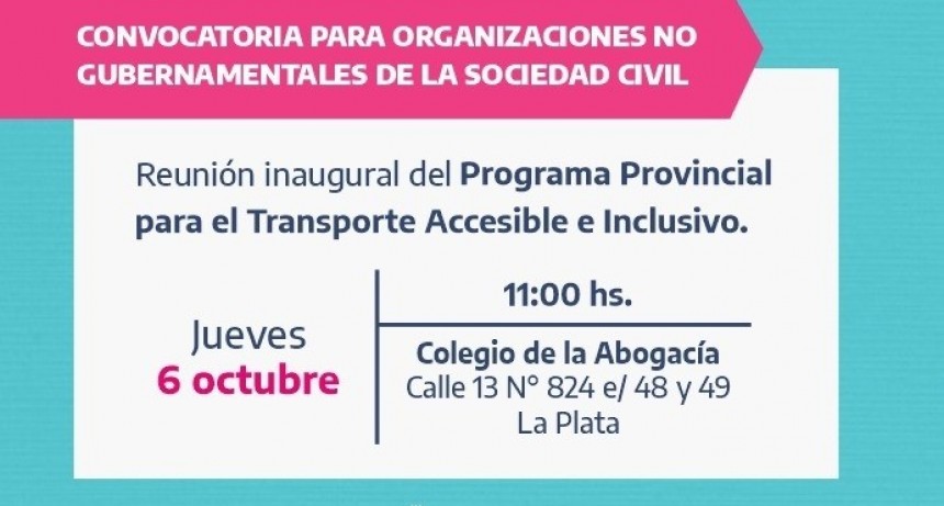 Primera reuni&oacute;n del Programa Provincial para el Transporte Accesible e Inclusivo