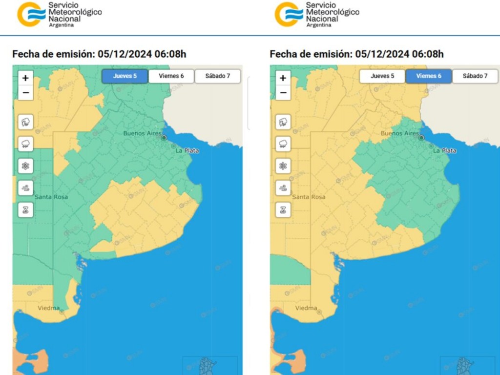 La semana se despide con alerta amarilla por tormentas en la provincia de Buenos Aires