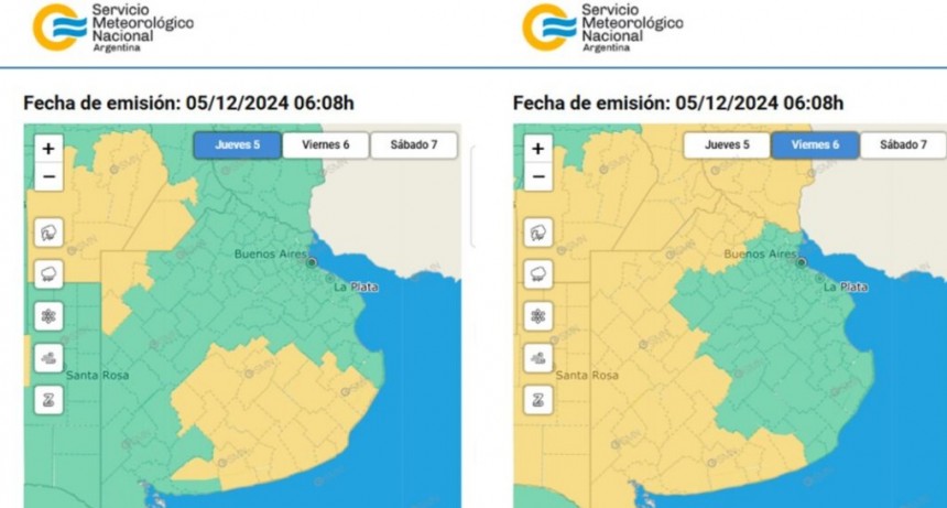 La semana se despide con alerta amarilla por tormentas en la provincia de Buenos Aires