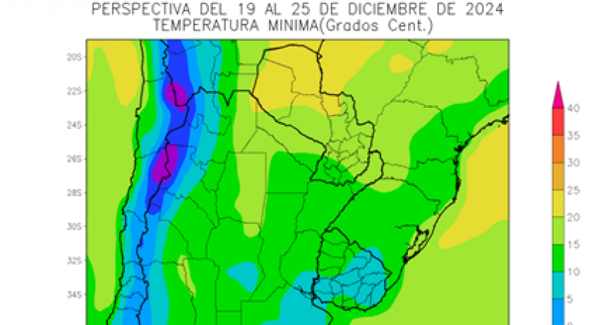 Semana con lluvias escasas y posibles heladas